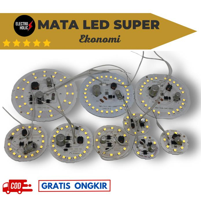 LED AC Super Ekonomis - Modul PCB Plus Kabel All Varian Watt
