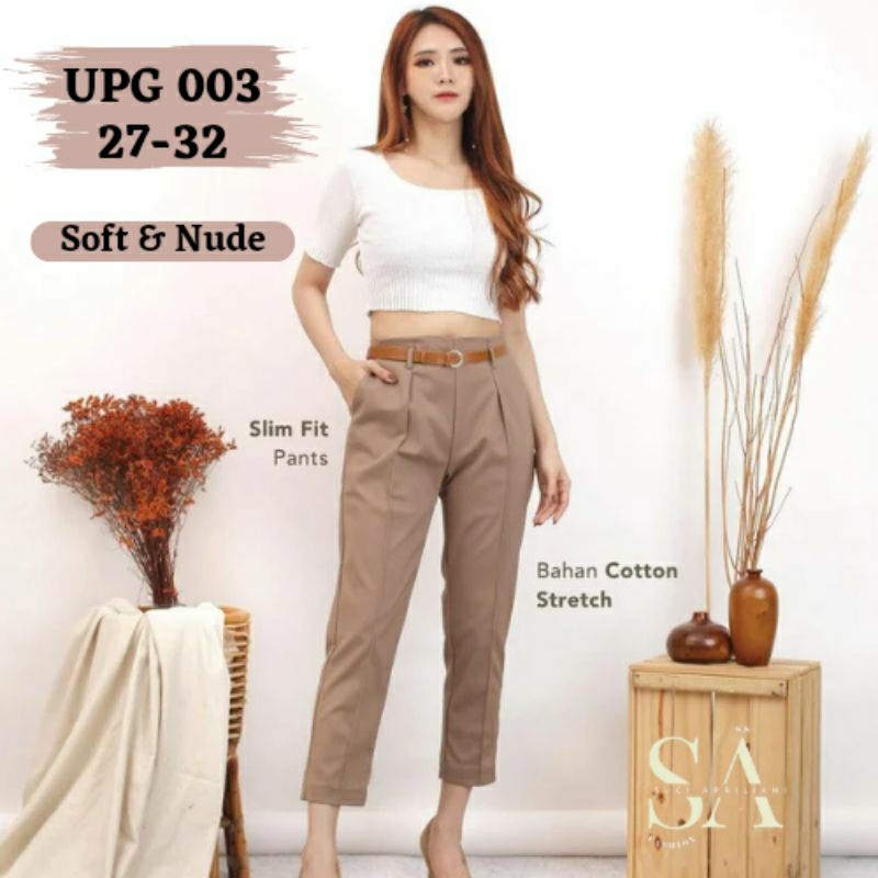 UPGRADE PREMIUM 003 'SOFT & NUDE' series CELANA UPGRADE KANTOR BAHAN PANJANG WANITA UPGRADE