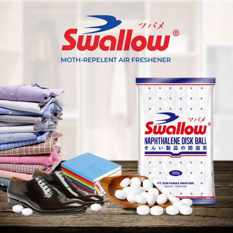 Swallow Naphthalene ball Kapur Barus Putih 300gr