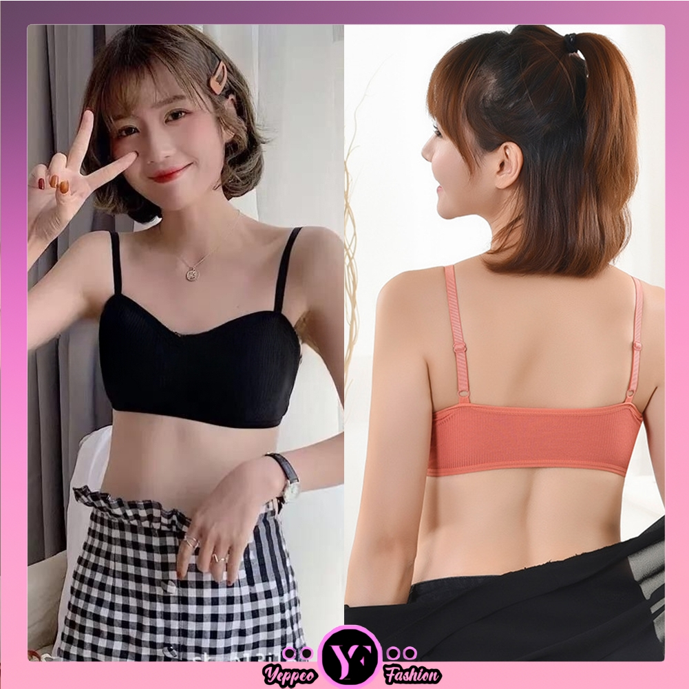 •YF• BR009 Bra BH Wanita Tanpa Kawat Bahan Halus Pakaian Wanita Fashion Bra Pantai COD