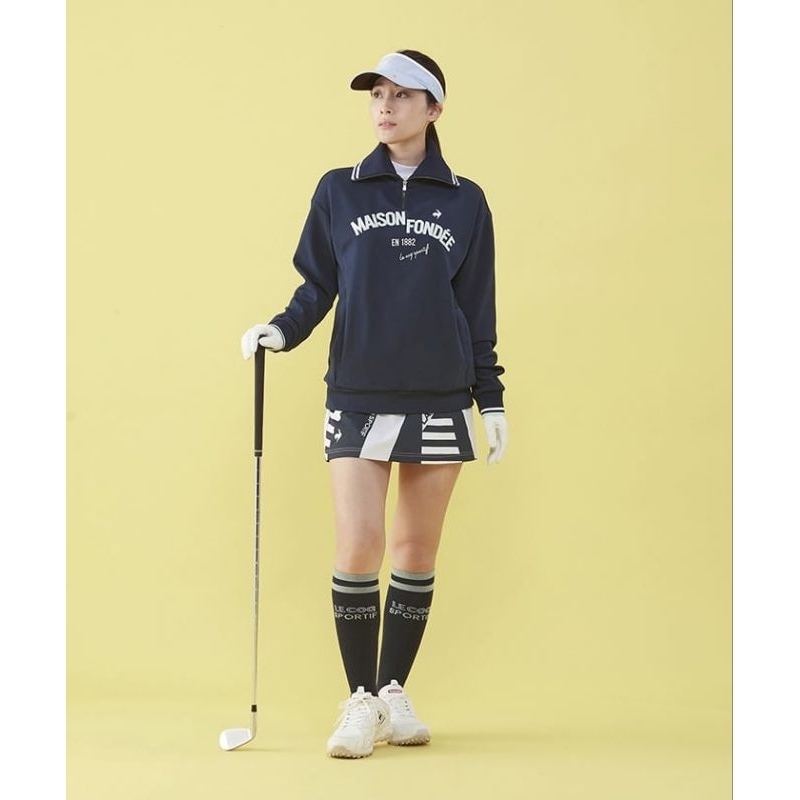 Jaket Golf Halfzip Wanita Le coq Sportif Original