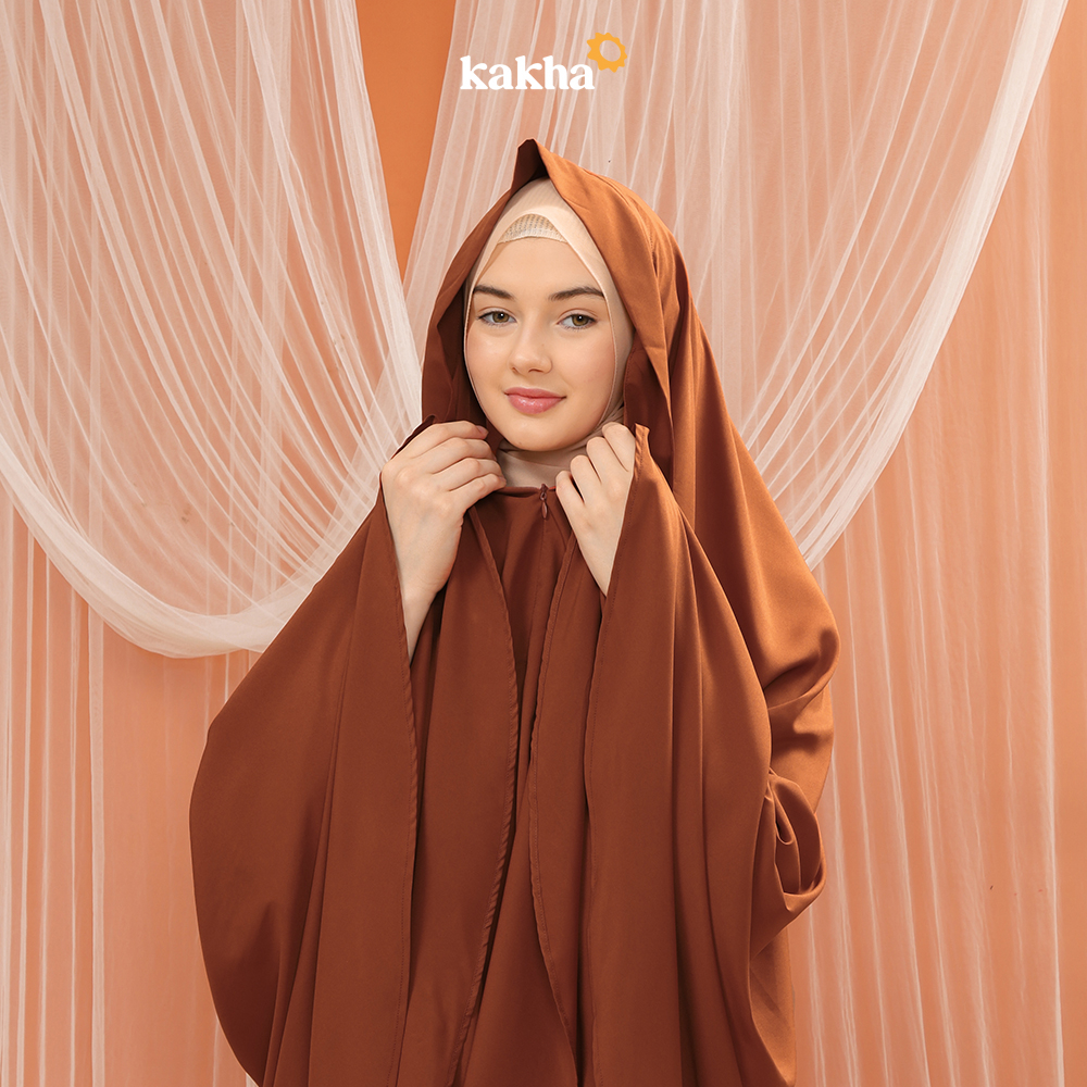 KAKHA - Mukena Travel Basic Earthtone / mukenah travel / mukena parasut korea / mukena silk / mukena