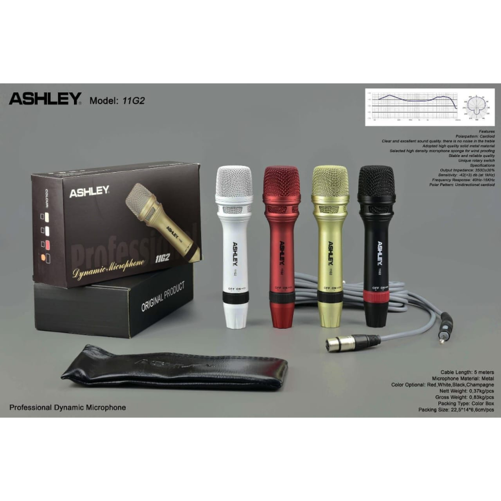 Mic kabel ASHLEY 11G2 / 11 G2 / 11-G2 ORIGINAL MIC ASHLEY