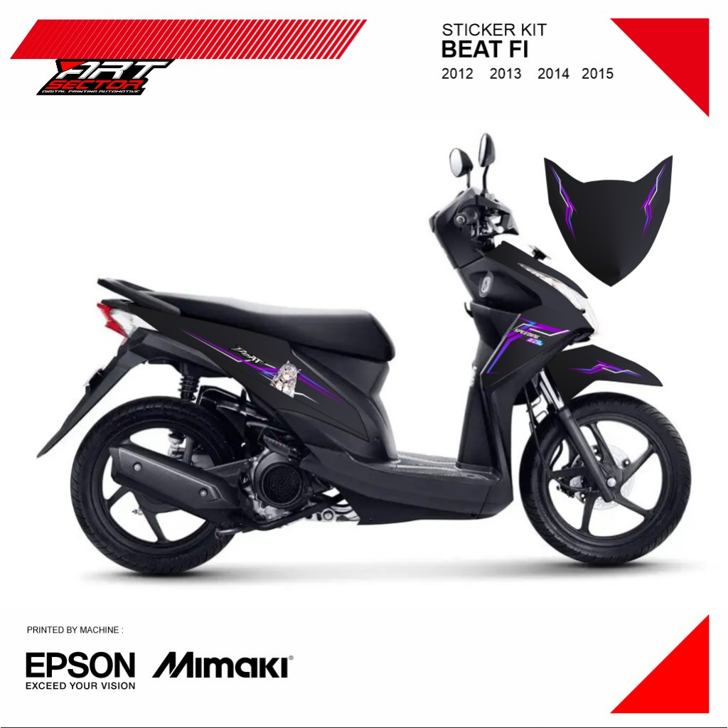 STICKER STRIPING TRANSPARAN BEAT FI ANIME