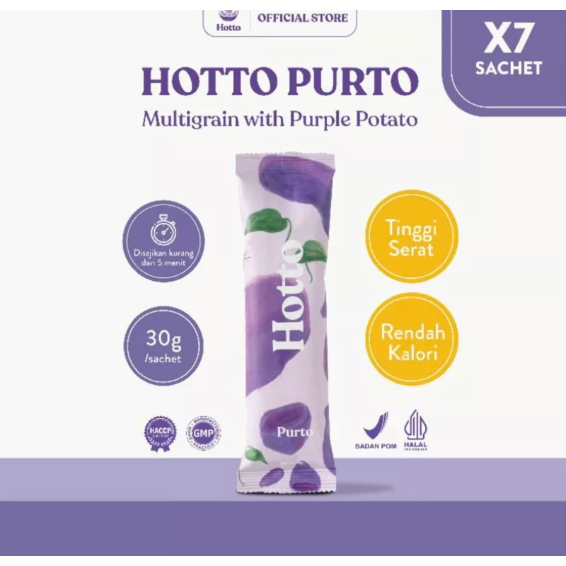 

(BALI!) Hotto Purto Multigrain Purple Potato 3 5 7 9 Sachet Pcs Saset bukan Ecer atau Repack