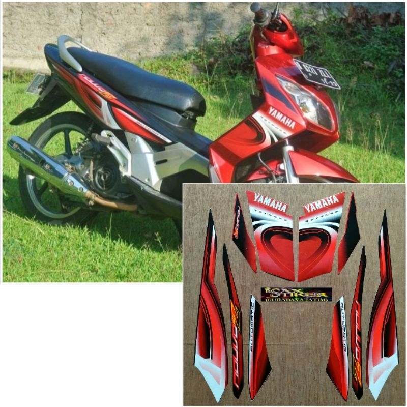 Striping Original Yamaha Nouvo Z merah tahun 2006 2007