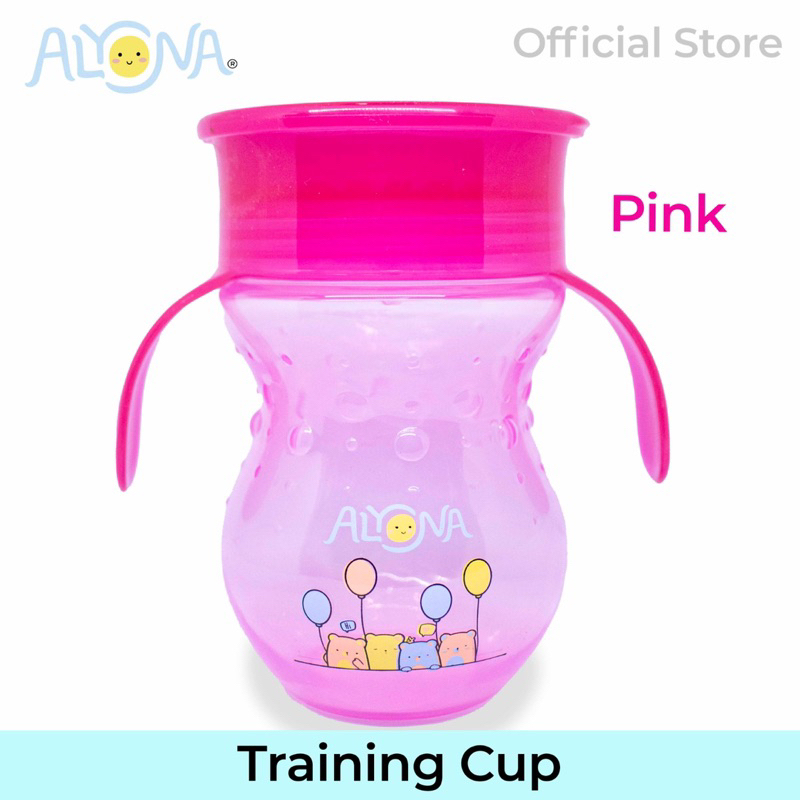 Training Cup Baby 360° Sipper Cup with Handle Pink