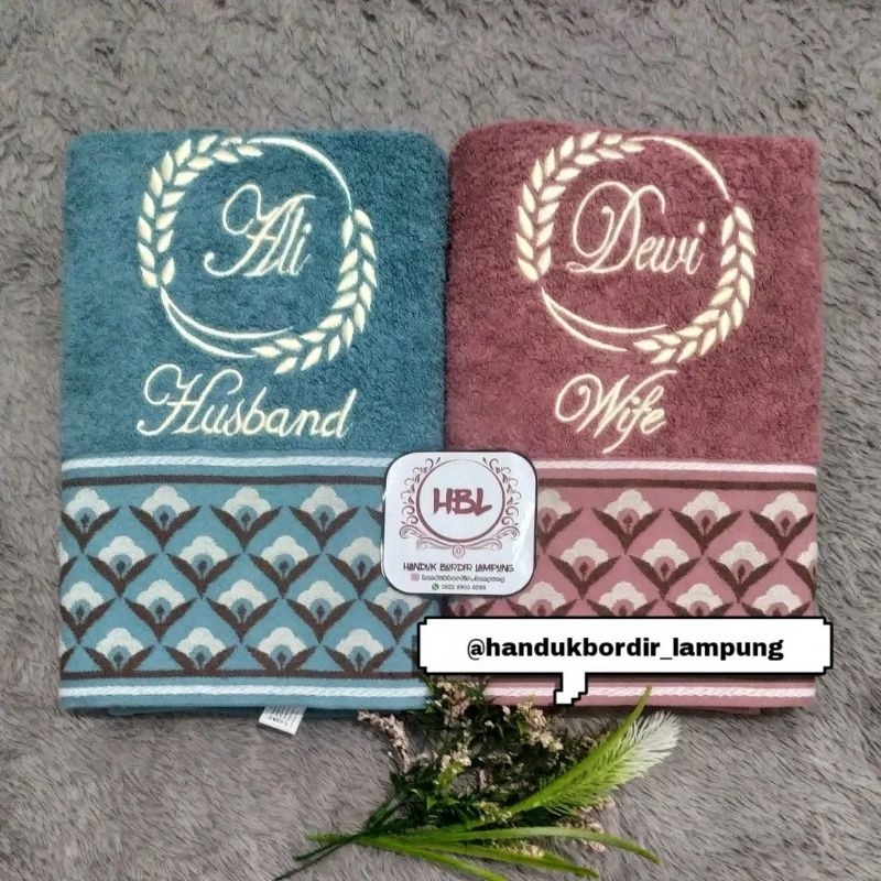 Handuk Bordir Couple Wedding/Terry Palmer Signature