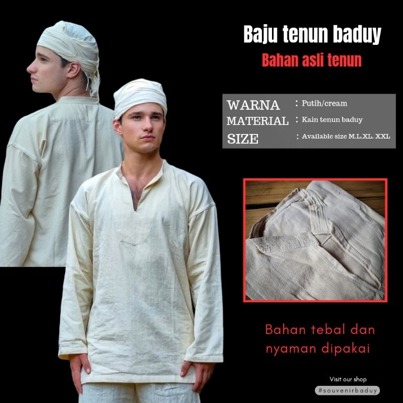 Baju Tenun baduy dalam bahan ori (Atasan baju baduy dalam)