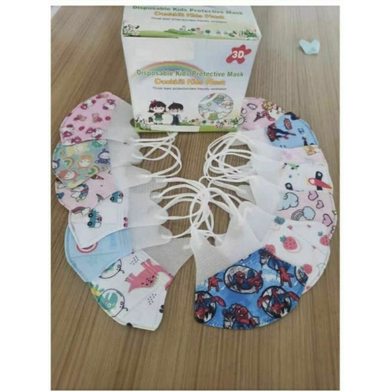 MASKER DUCKBILL ANAK MOTIF 1 BOX ISI 50 PCS