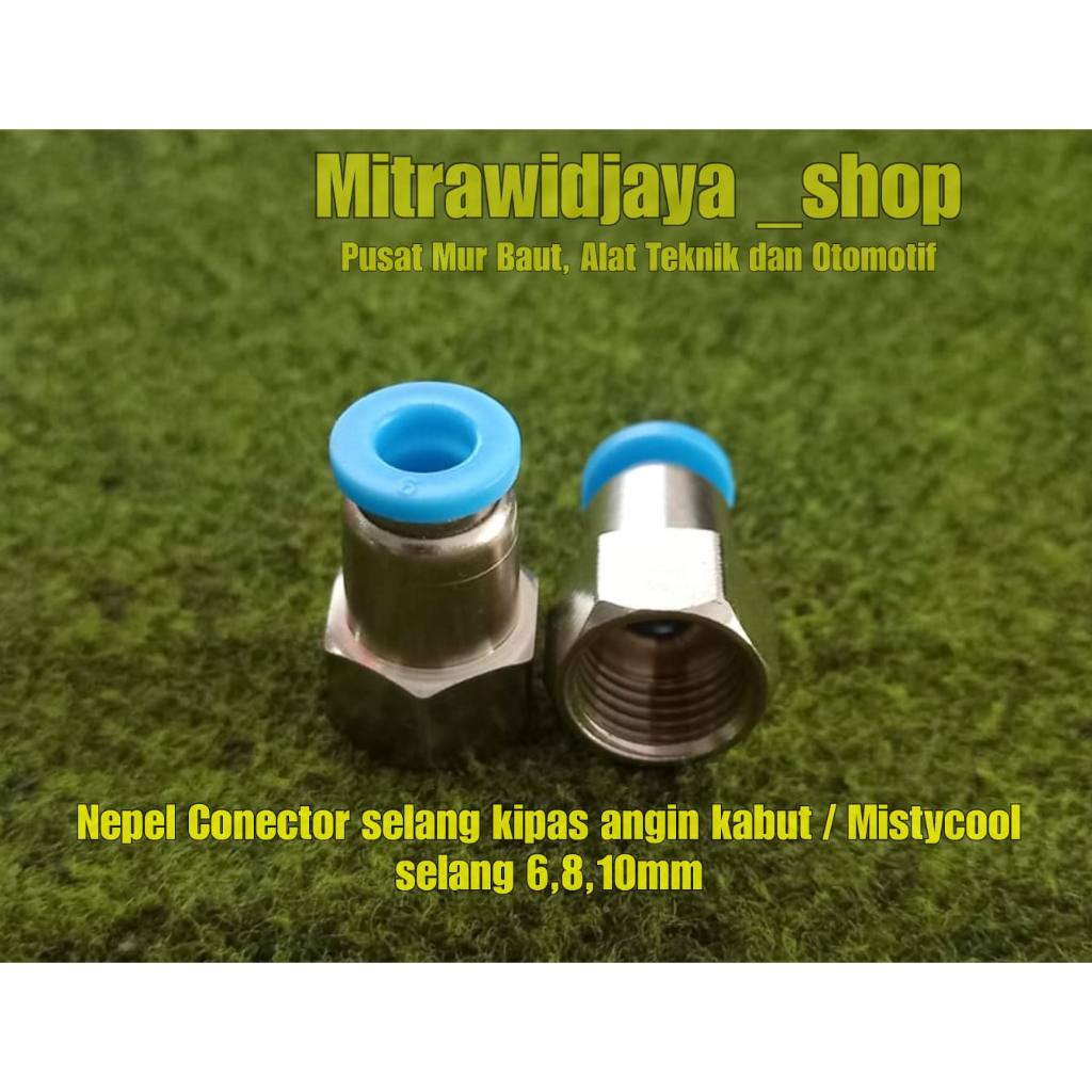 Sparepart Nepel Neple Sambungan Selang Kipas Angin Kabut Embun Misty Cool 8mm Kuningan nepel sambung