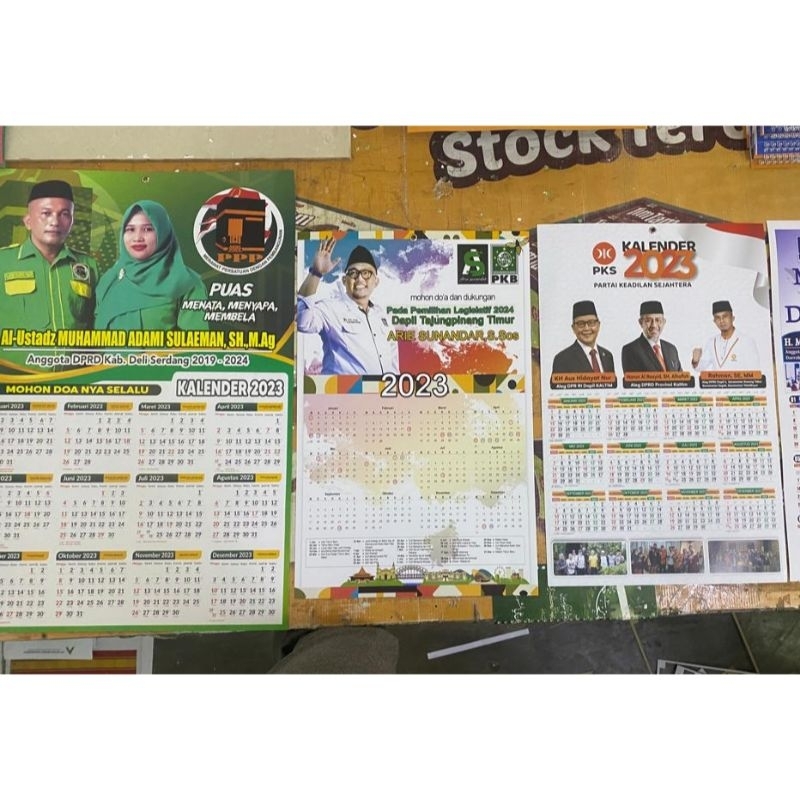 

Kalender 1 Lembar + Klep, Caleg, Partai, Dll