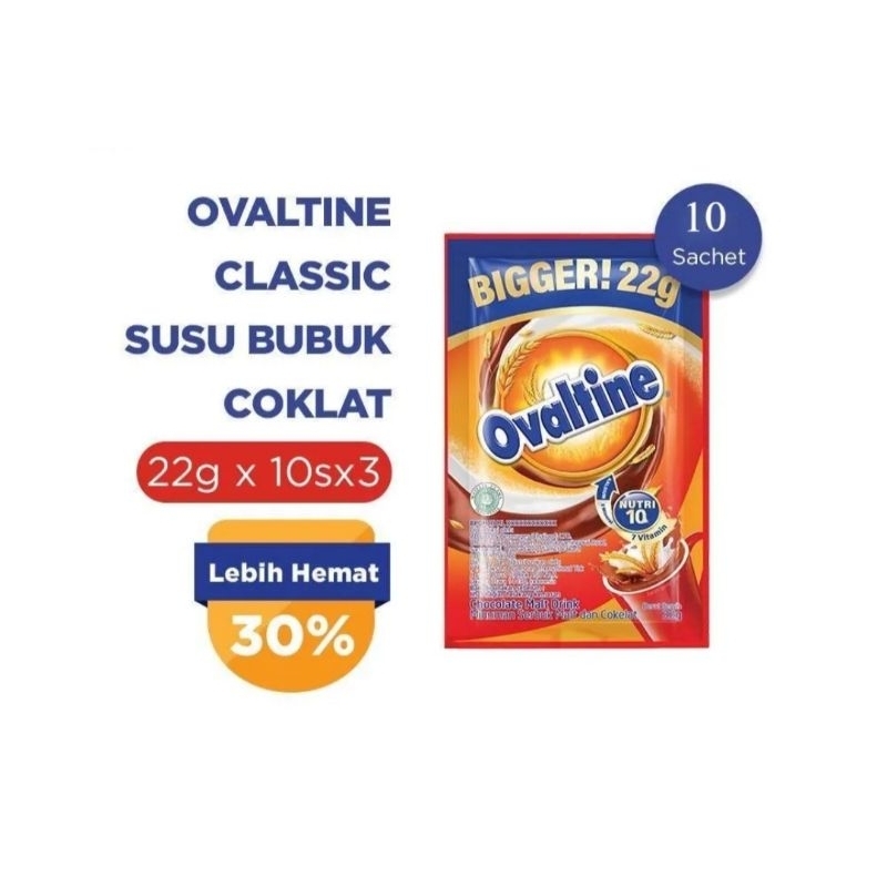 

Ovaltine Classic Susu Bubuk Coklat 22g x 10 sachet