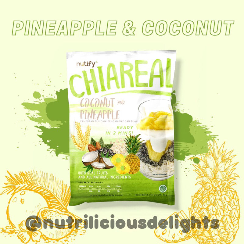 

Coconut and Pineapple Chiareal Overnight Oat Chia Pudding Nutify