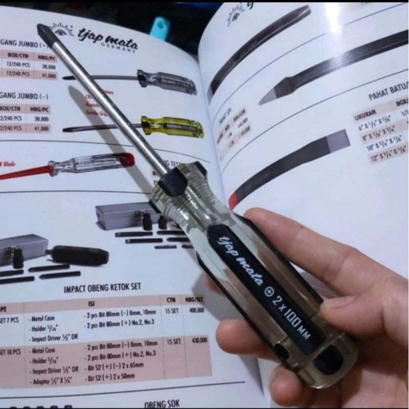 obeng gagang plus ph2x150 Tjap mata / obeng gagang 2x150 + Tjap mata