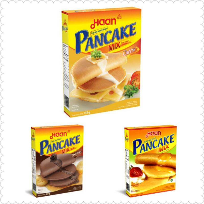 

Haan pancake mix coklat / keju / vanila 180 gram