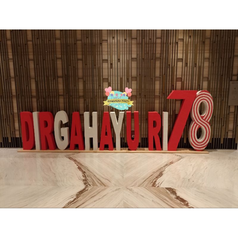 Huruf 3D Font Bebas Styrofoam Dekorasi Pesta Ulang