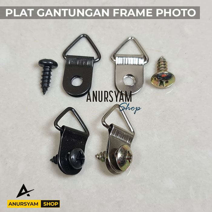 Plat Gantungan Bingkai Photo + Skrup / Gantungan Figura Frame Photo