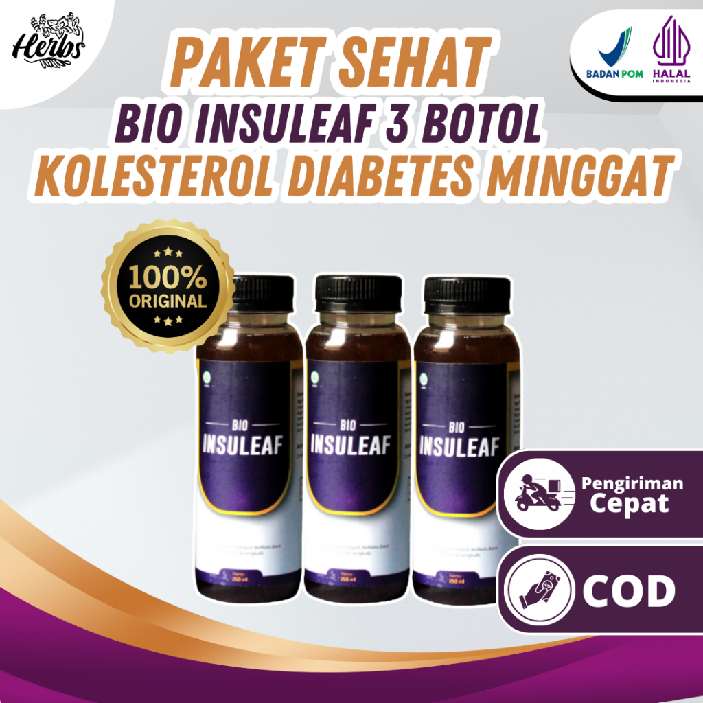 

PAKET 3 BOTOL - BIO INSULEAF SOLUSI ATASI KENING MANIS DIABETES & GULA DARAH TINGGI