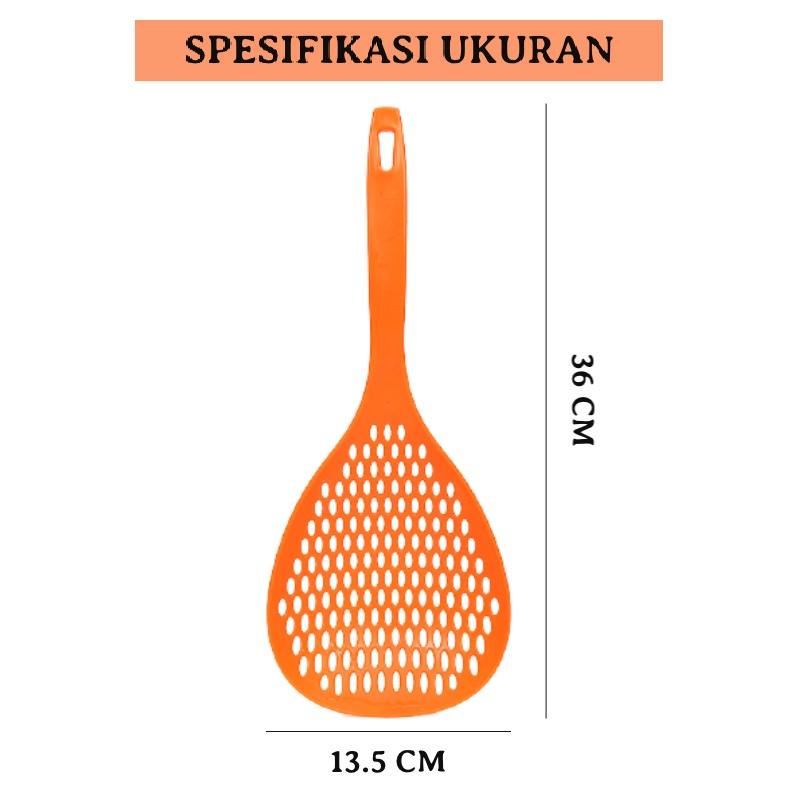 TOKOJUJUR Sendok Jumbo Saringan Tirisan Sayur Daging Mie Bakso Anti Panas Perlengkapan Dapur