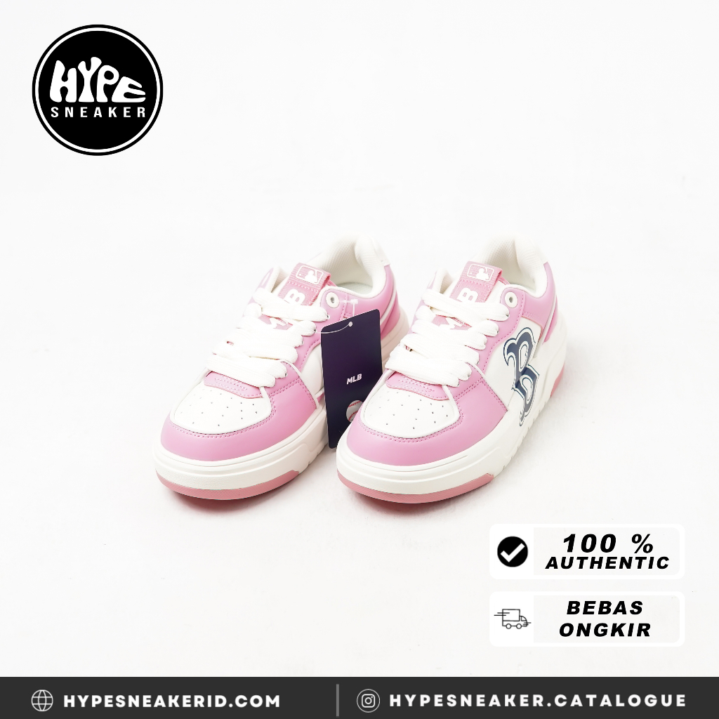 Sepatu MLB B LINER PINK WHITE CHUNKY SNEAKER 100% ORIGINAL