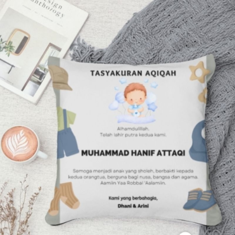 Tumblergrafik Souvenir Aqiqah / Bantal Printing Aqiqah / Souvenir Tasyakuran Aqiqah