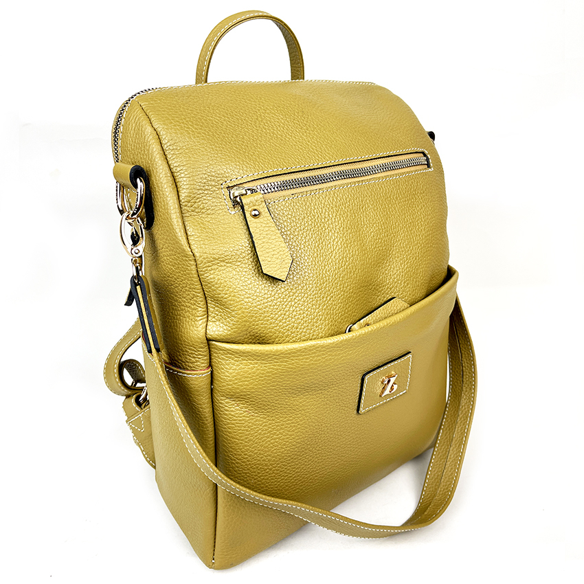 Tas Ransel Wanita 2 in 1 FSL ZHR Bahan Kulit Sapi Asli 100% Garut