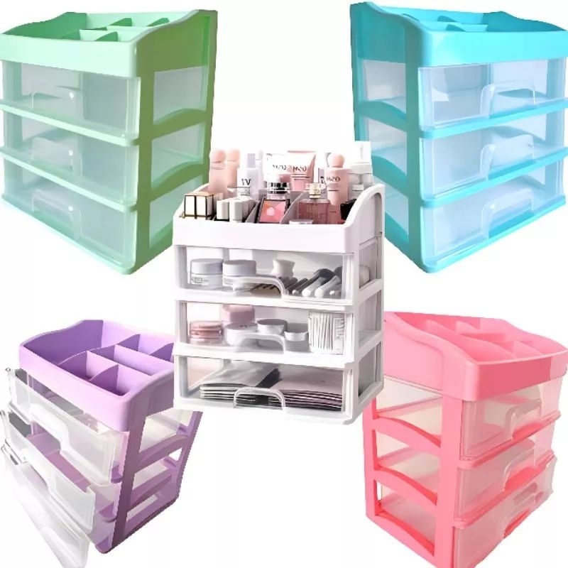 Rak Kosmetik Susun - Rak Kosmetik laci plastik