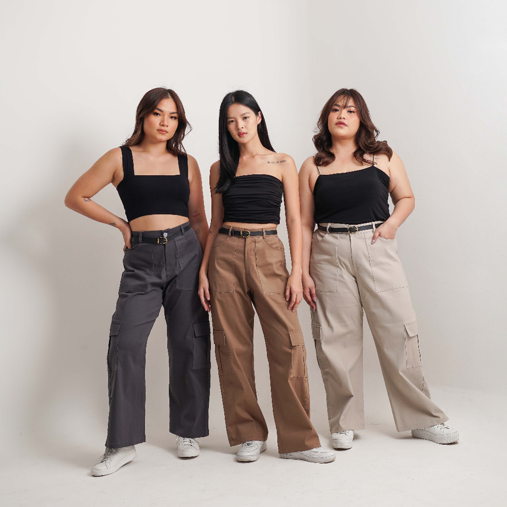 [Tutuloph] Nara Pants  | Cargo Long Pants | Celana Panjang Kargo Fashion Wanita Jumbo Normal Bigsize
