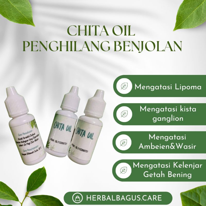 CHITA OIL Obat Penghilang Benjolan Obat Ambeien Wasir Tiroid Kelenjar Getah Bening Herbal Original