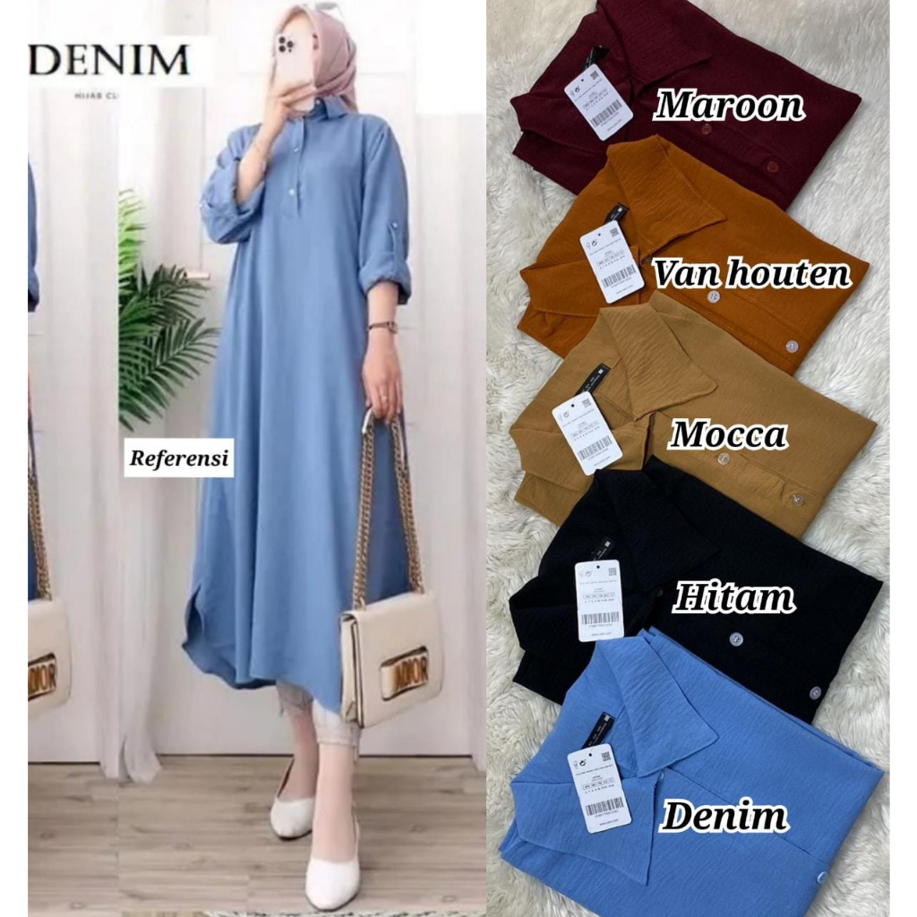 MIDI DRESS CRINKLE - Midi Dress 2023 terlaris Bussui Best Seller