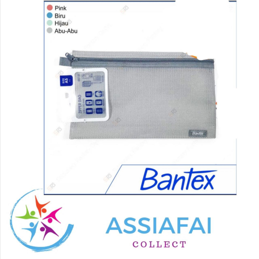 

zipper bag A5 bantex 8107 ukuran 240 x 170 cm warna biru