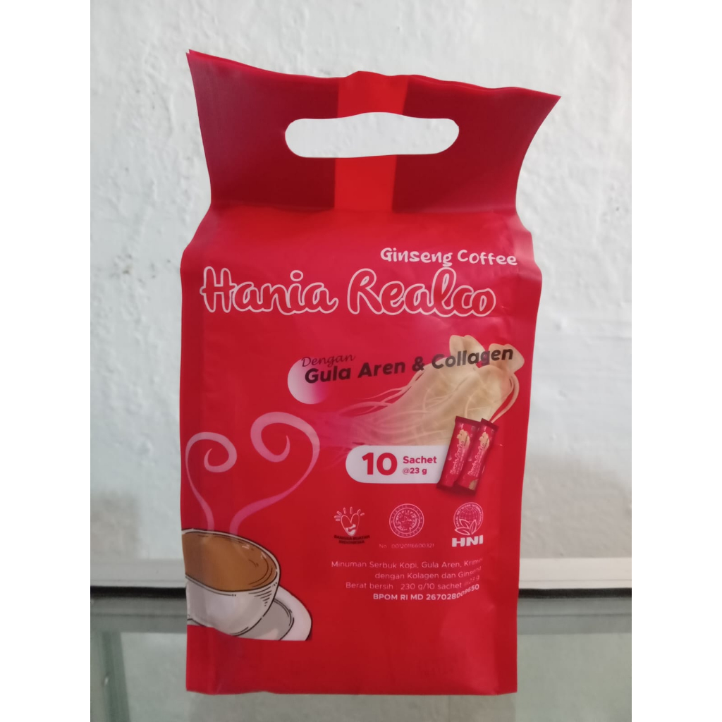 

hania realco 10 saset kopi ginseng HNI - HPAI kopi herbal kesehata