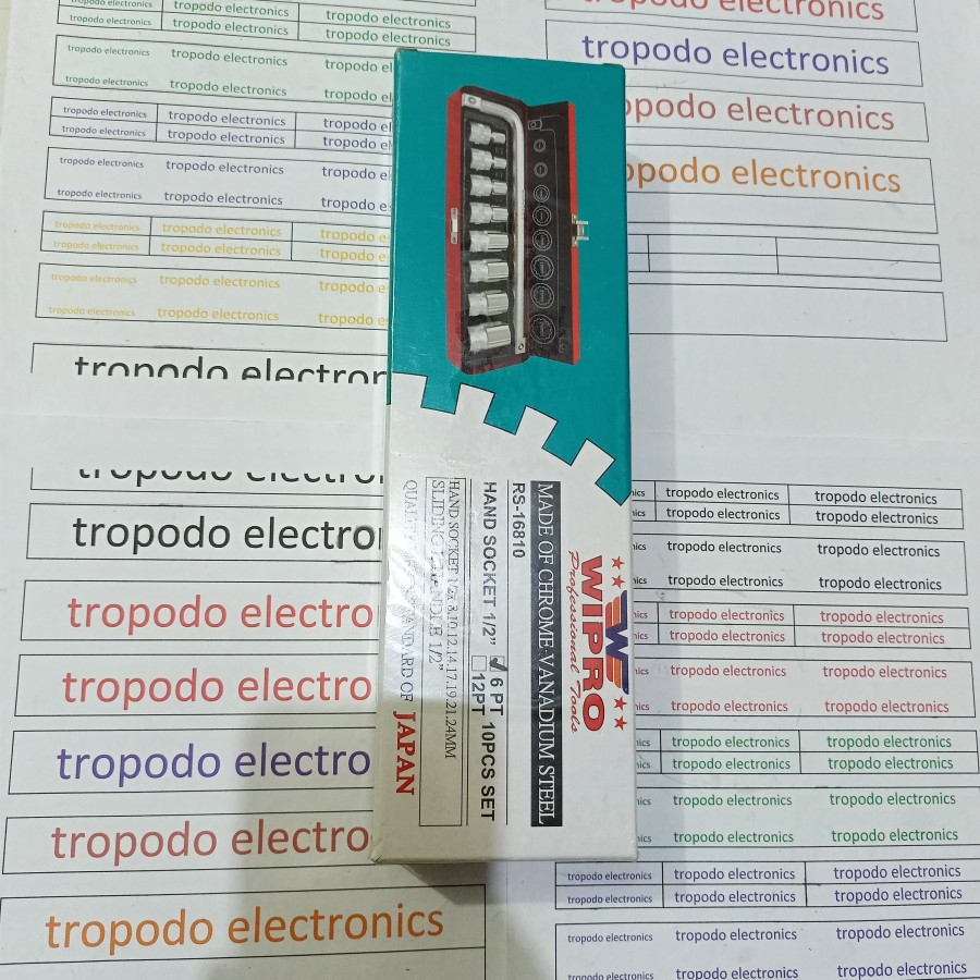 Kunci sock / socket / shock set merk WIPRO RS 16810