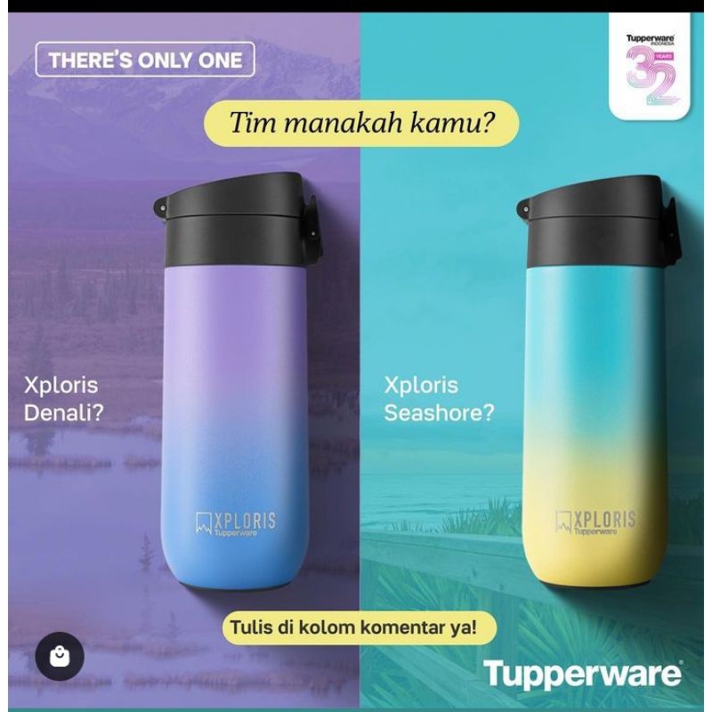 Xploris thermos tupperware / xploris easy open flask tupperware