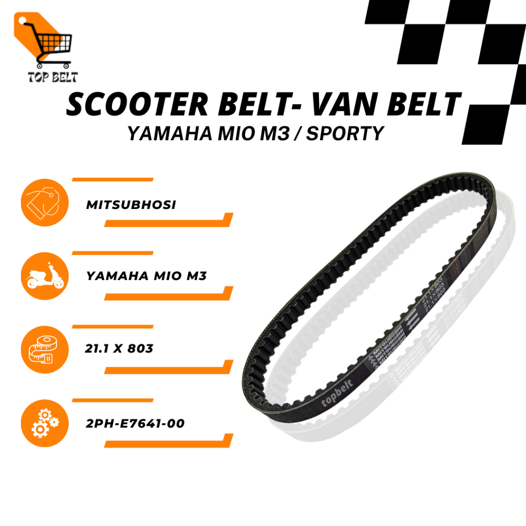 Van Belt V-Belt YAMAHA MIO M3 / MIO SPORTY MOTOR METIC Mitsubhosi Original