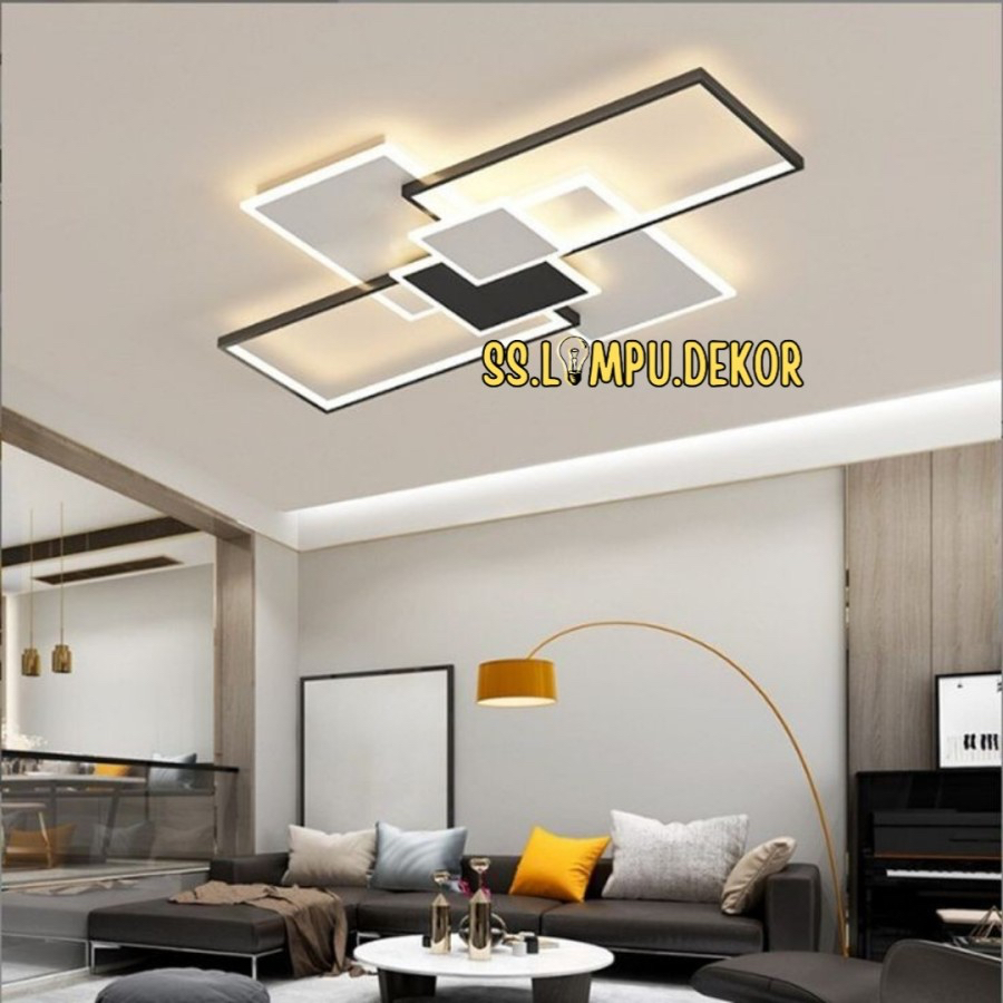 Lampu Plafon LED minimalis Kotak Besar 2 Warna 1 meter