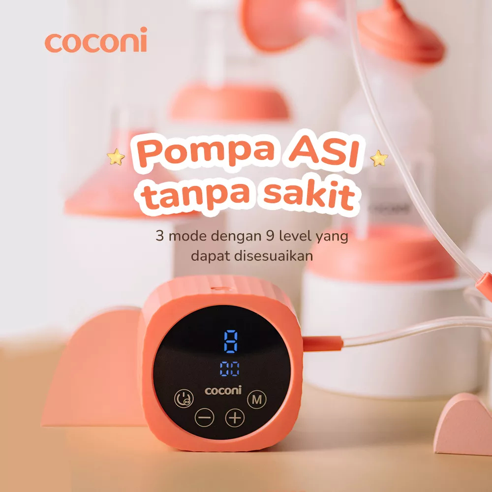 COCONI Compact Electric Double Breast Pump | Pompa Asi Elektrik Ganda Portable