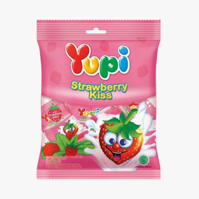 

Yupi Strawberry Kiss bag 120gr