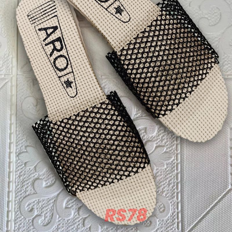 Sandal jaring/jala motif lebar