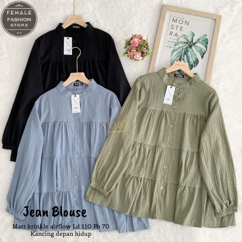 MADANI LABEL/ JEAN BLOUSE CRINKLE/ BLOUSE CRINKLE AIRFLOW PREMIUM/ BLOUSE REMPEL/ BLOUSE REMAJA/ BLO