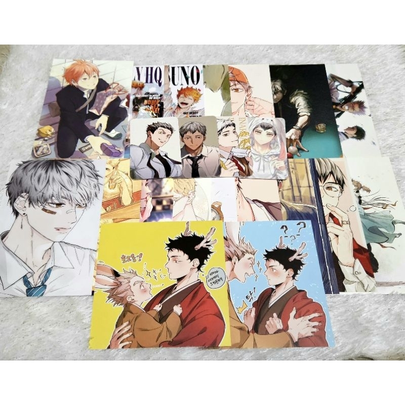 [PRELOVED] Postcard Haikyuu | Bokuto | Atsumu | Hinata | Tsukishima | Sugawara | Inarizaki Suna Osam