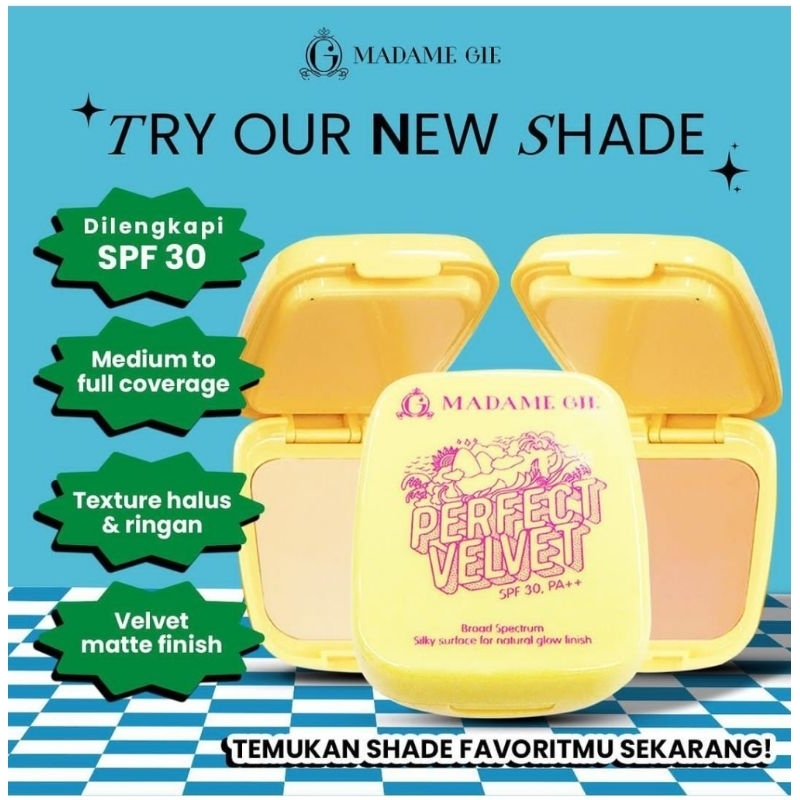 MADAM GIE Perfect Velvet SPF 30 Two Way Cake - MakeUp Bedak Padat