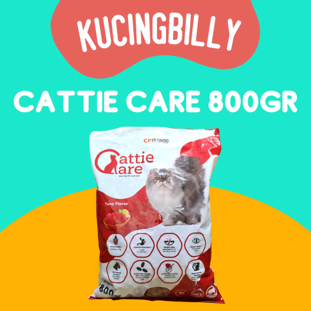 Cattie care 800gr freshpack makanan kucing kering