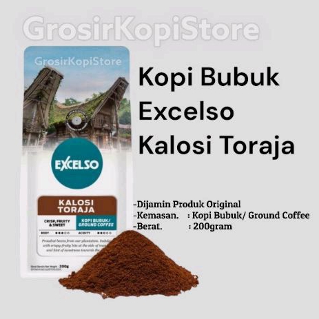 

Kopi Bubuk Excelso Kalosi Toraja 200g