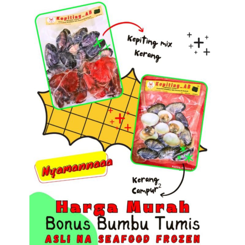 

Frozen seafood kerang dan kepiting + bumbu tumis