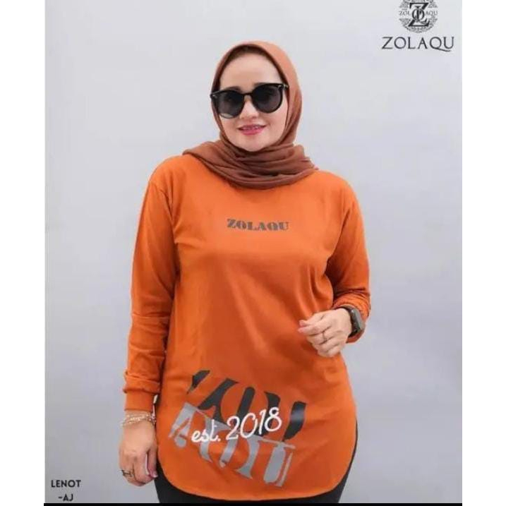 KAOS ZOLAQU TERBARU ATASAN SEMI TUNIK PAKAIAN WANITA OUTFIT CLOTHING BAJU BLOUSE BLUS CASUAL SWEATER