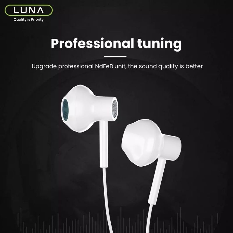 Headseat Luna Super Bass E192 Earphone Hp Jack Aux Stereo