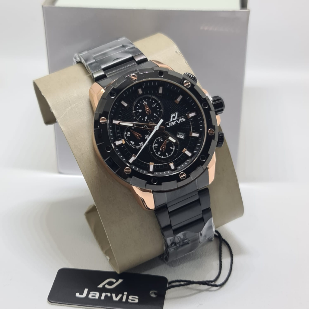 Grosiran Jam Tangan Pria Fashion Jarvis Original Tanggal Aktif Stainless Steel SV 6063 Free Box Dan 