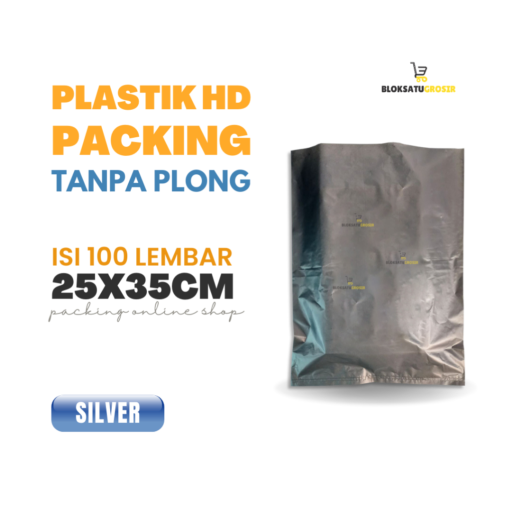 

Kantong Plastik Hd Silver 25x35 (100 lembar) kantong kemasan olshop/packing olshop